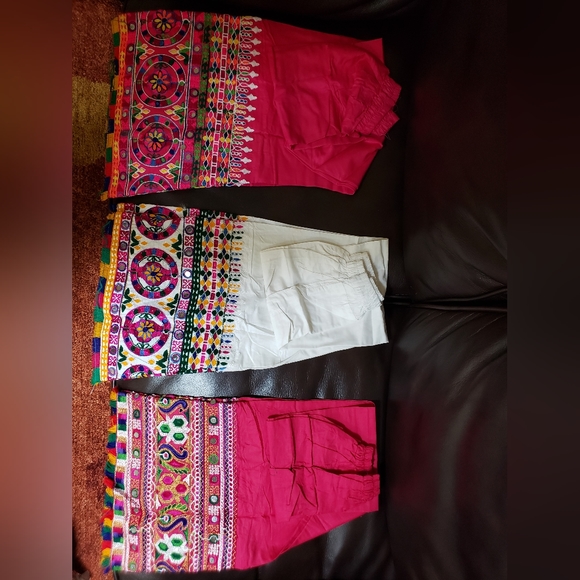 Hand embroidered pants/trousers - Picture 4 of 8